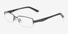 Aarav Black MetalEyeglass Frames from EyeBuyDirect, Angle View
