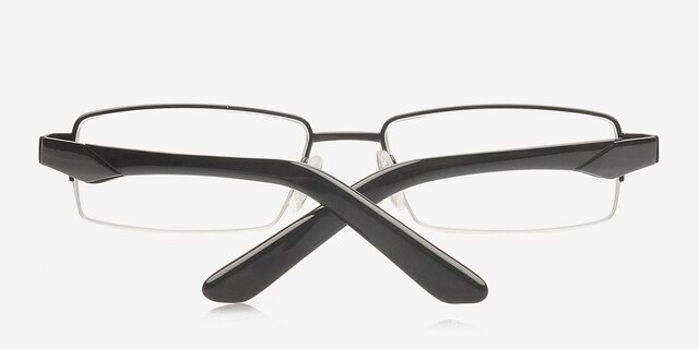 Aarav Black MetalEyeglass Frames from EyeBuyDirect, Closed View