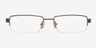 Aarav Brown MetalEyeglass Frames from EyeBuyDirect, Front View