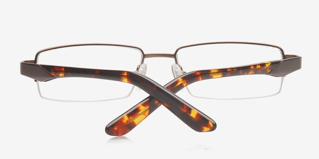 Aarav Brown MetalEyeglass Frames from EyeBuyDirect, Closed View