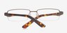 Aarav Brown MetalEyeglass Frames from EyeBuyDirect, Closed View