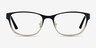 Adrien Noir MétalMontures de lunettes de vue d'EyeBuyDirect, Vue de Face