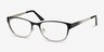 Adrien Noir MétalMontures de lunettes de vue d'EyeBuyDirect, Vue d'Angle