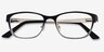 Adrien Noir MétalMontures de lunettes de vue d'EyeBuyDirect, Vue Rapprochée