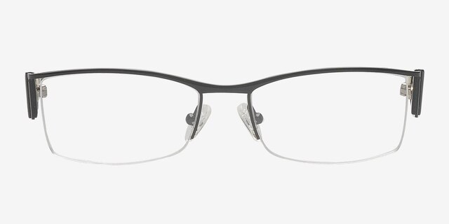 Adelynn Black MetalEyeglass Frames from EyeBuyDirect, Front View