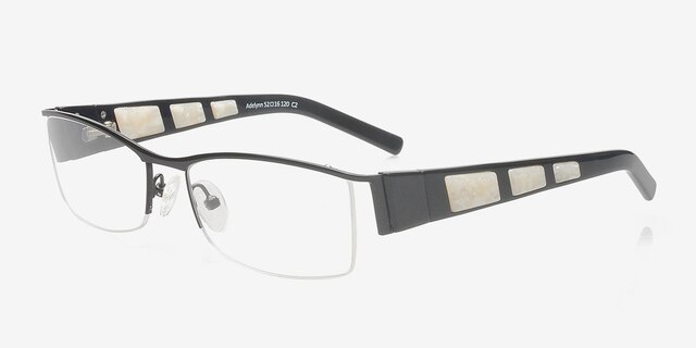 Adelynn Black MetalEyeglass Frames from EyeBuyDirect, Angle View