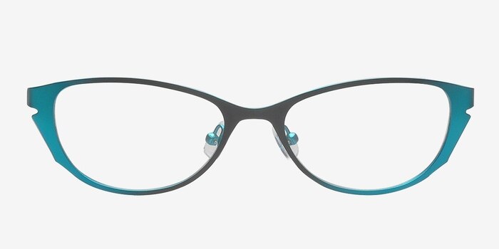 Adriana Black/Blue Métal Montures de lunettes de vue d'EyeBuyDirect