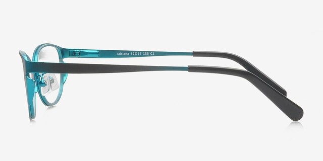 Adriana Black & Blue MétalMontures de lunettes de vue d'EyeBuyDirect, Vue de Côté