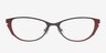 Adriana Black & Burgundy MetalEyeglass Frames from EyeBuyDirect, Front View