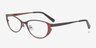 Adriana Black & Burgundy MetalEyeglass Frames from EyeBuyDirect, Angle View