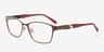 Adrianna Burgundy MetalEyeglass Frames from EyeBuyDirect, Angle View