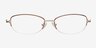 Ainsley Red MetalEyeglass Frames from EyeBuyDirect, Front View