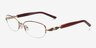 Ainsley Red MetalEyeglass Frames from EyeBuyDirect, Angle View