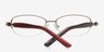 Ainsley Red MetalEyeglass Frames from EyeBuyDirect, Closed View