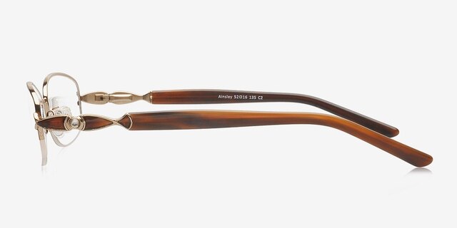 Ainsley Brown MetalEyeglass Frames from EyeBuyDirect, Side View