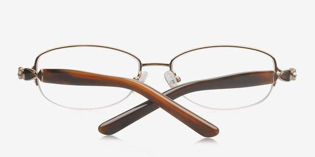 Ainsley Brown MetalEyeglass Frames from EyeBuyDirect, Closed View