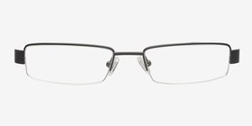 Finley Noir Métal Montures de lunettes de vue d'EyeBuyDirect, Vue de Face