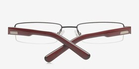 Finley Noir Métal Montures de lunettes de vue d'EyeBuyDirect, Vue Rapprochée