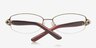Aisha Rouge MétalMontures de lunettes de vue d'EyeBuyDirect, Vue Rapprochée