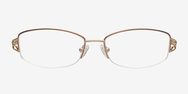 Aisha Brown MetalEyeglass Frames from EyeBuyDirect, Front View