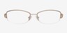 Aisha Brown MetalEyeglass Frames from EyeBuyDirect, Front View