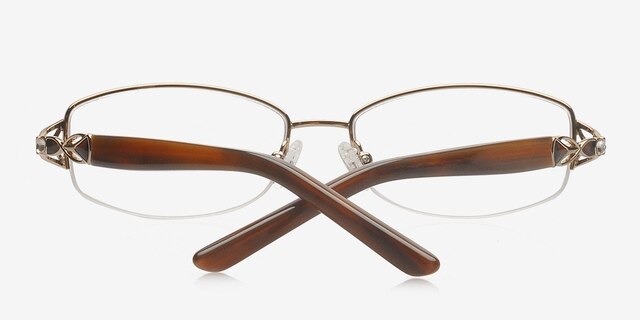 Aisha Brown MetalEyeglass Frames from EyeBuyDirect, Closed View