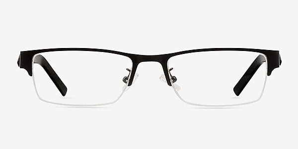 Alden Black Metal Eyeglass Frames