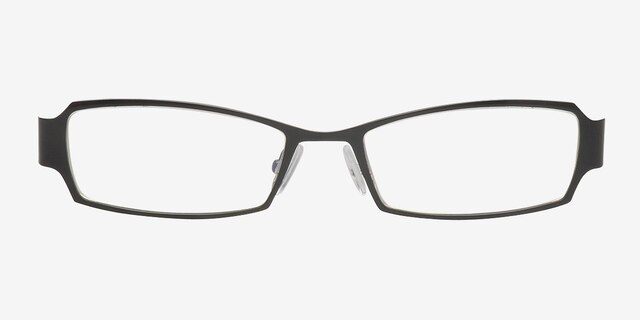 Sica Black MetalEyeglass Frames from EyeBuyDirect, Front View