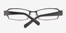 Sica Black MetalEyeglass Frames from EyeBuyDirect, Closed View
