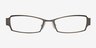 Sica Gunmetal MetalEyeglass Frames from EyeBuyDirect, Front View