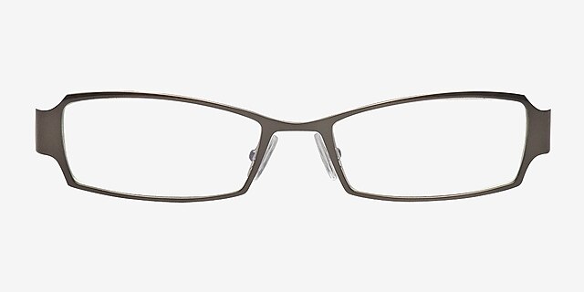 Sica Gunmetal MetalEyeglass Frames from EyeBuyDirect, Front View
