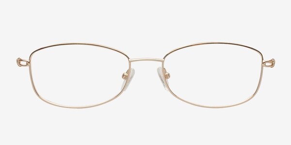 115793 Golden Metal Eyeglass Frames