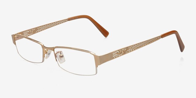 6308 Golden MetalEyeglass Frames from EyeBuyDirect, Angle View