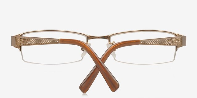 6308 Golden MetalEyeglass Frames from EyeBuyDirect, Closed View