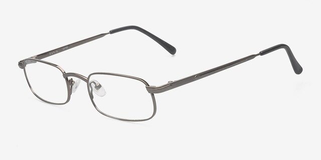 104790 Gunmetal MetalEyeglass Frames from EyeBuyDirect, Angle View