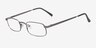 104790 Gunmetal MetalEyeglass Frames from EyeBuyDirect, Angle View