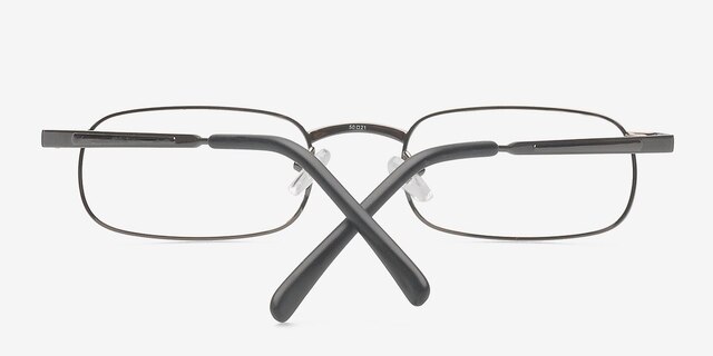104790 Gunmetal MetalEyeglass Frames from EyeBuyDirect, Closed View