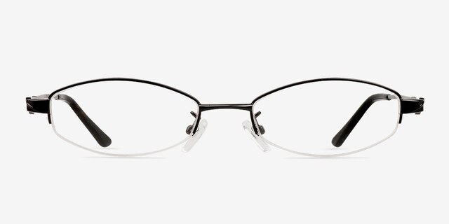 Asa Black MetalEyeglass Frames from EyeBuyDirect, Front View