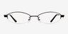 Asa Black MetalEyeglass Frames from EyeBuyDirect, Front View