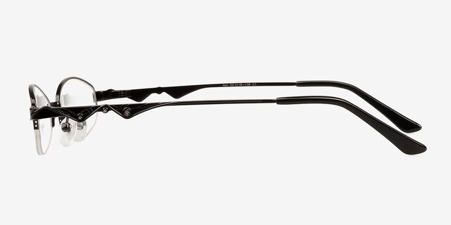 Asa Black MetalEyeglass Frames from EyeBuyDirect, Side View