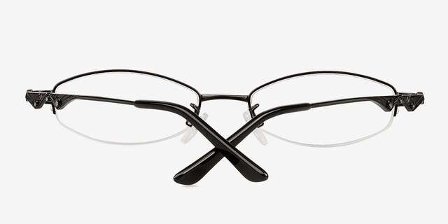Asa Black MetalEyeglass Frames from EyeBuyDirect, Closed View
