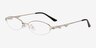 Asa Silver MetalEyeglass Frames from EyeBuyDirect, Angle View