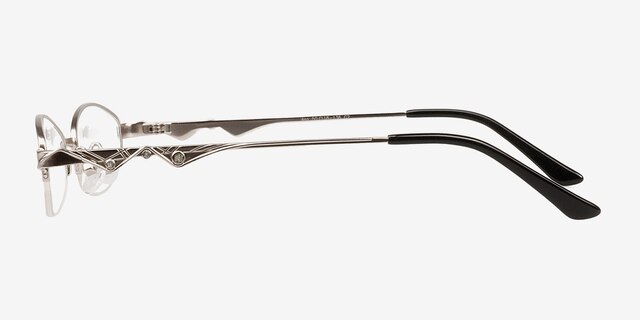 Asa Silver MetalEyeglass Frames from EyeBuyDirect, Side View