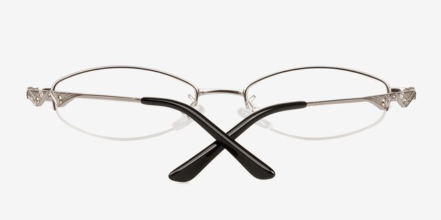 Asa Silver MetalEyeglass Frames from EyeBuyDirect, Closed View