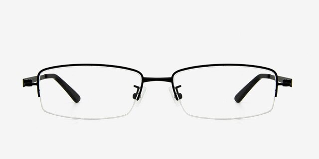 Cassi Black MetalEyeglass Frames from EyeBuyDirect, Front View