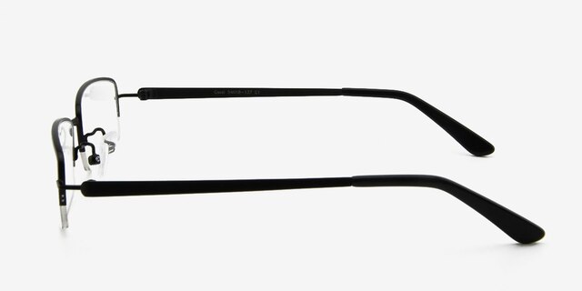 Cassi Black MetalEyeglass Frames from EyeBuyDirect, Side View