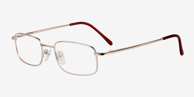 Florian Golden MetalEyeglass Frames from EyeBuyDirect, Angle View