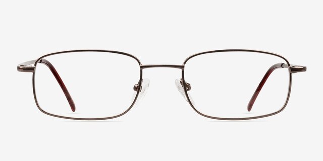 Florian Brown MetalEyeglass Frames from EyeBuyDirect, Front View