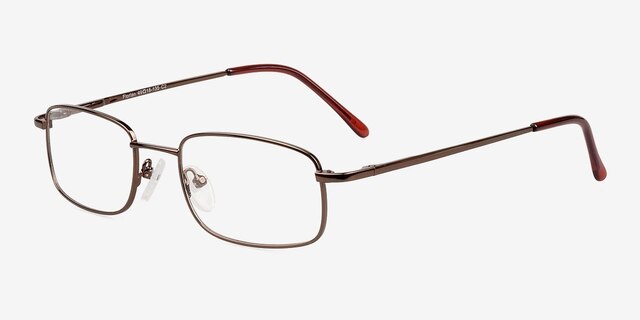Florian Brown MetalEyeglass Frames from EyeBuyDirect, Angle View