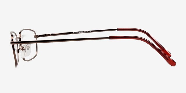 Florian Brown MetalEyeglass Frames from EyeBuyDirect, Side View
